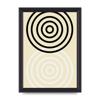Abstract Circle Clean Wall Art - A4 framed