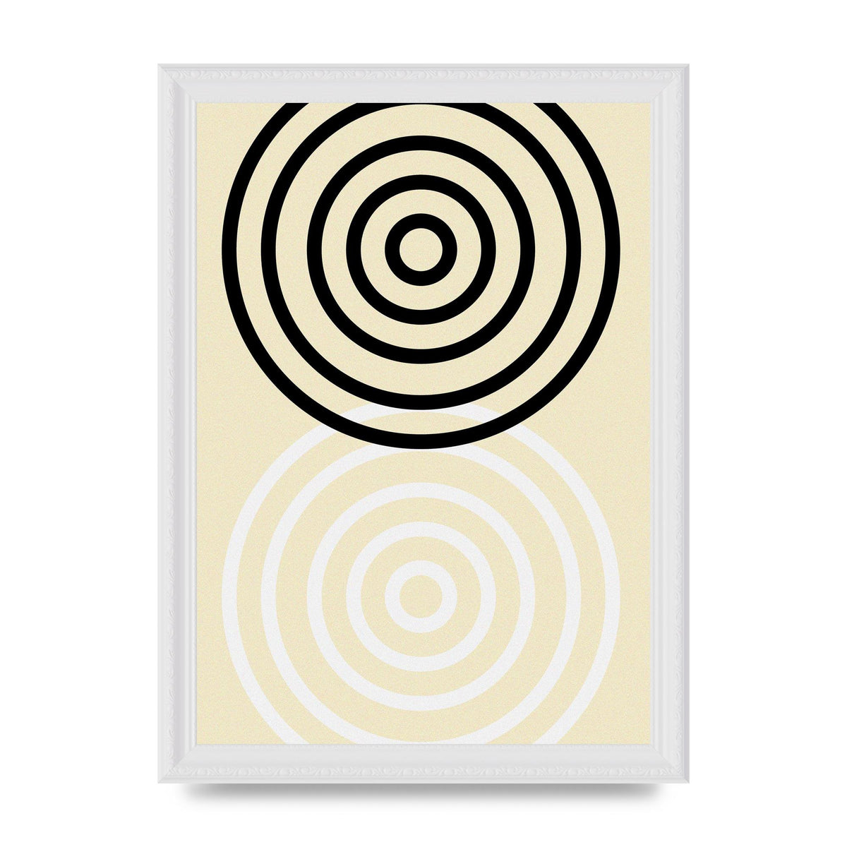 Abstract Circle Clean Wall Art - A4 framed