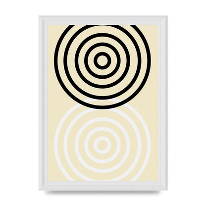 Abstract Circle Clean Wall Art - A4 framed