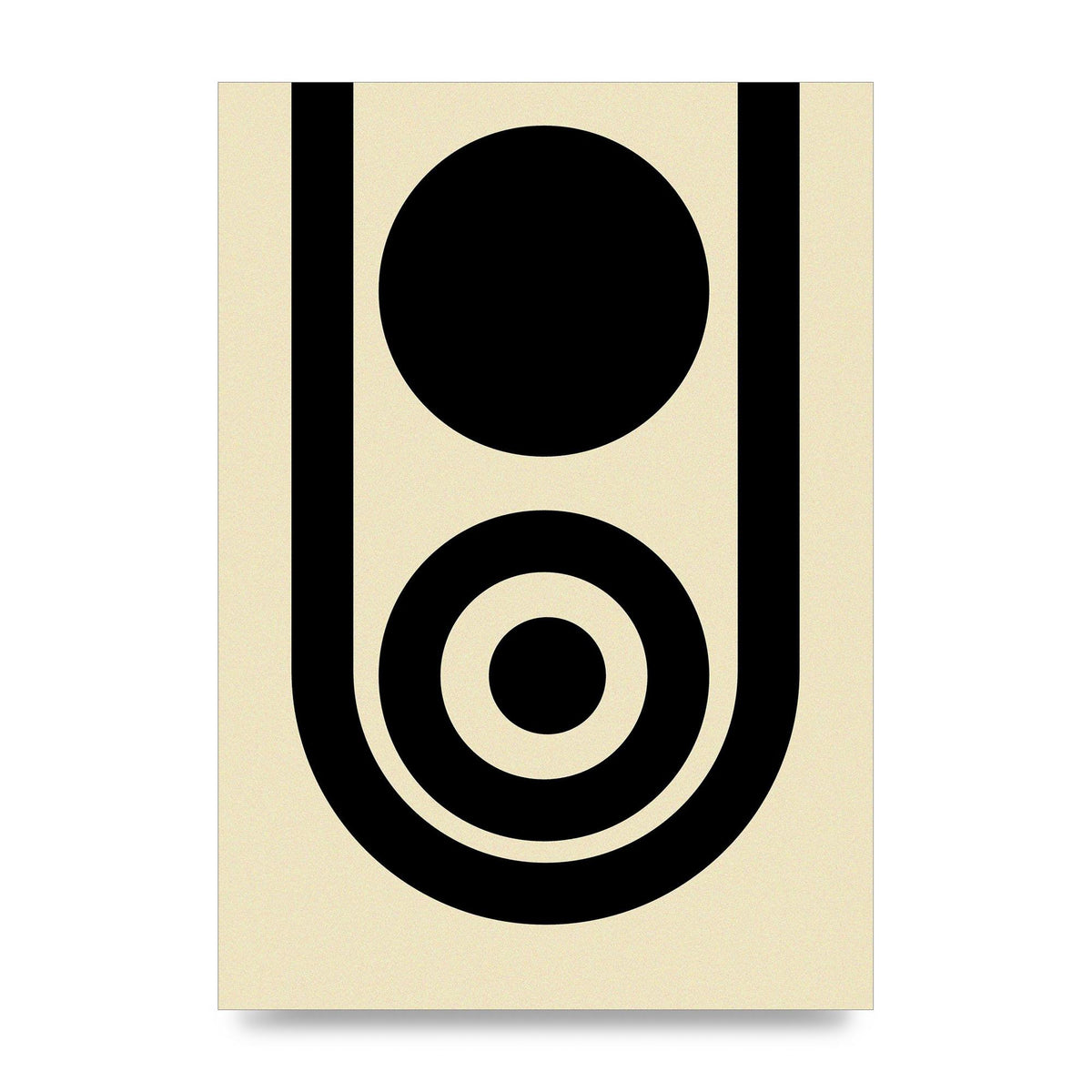 Abstract Line Circle Black Printed Poster - unframed print