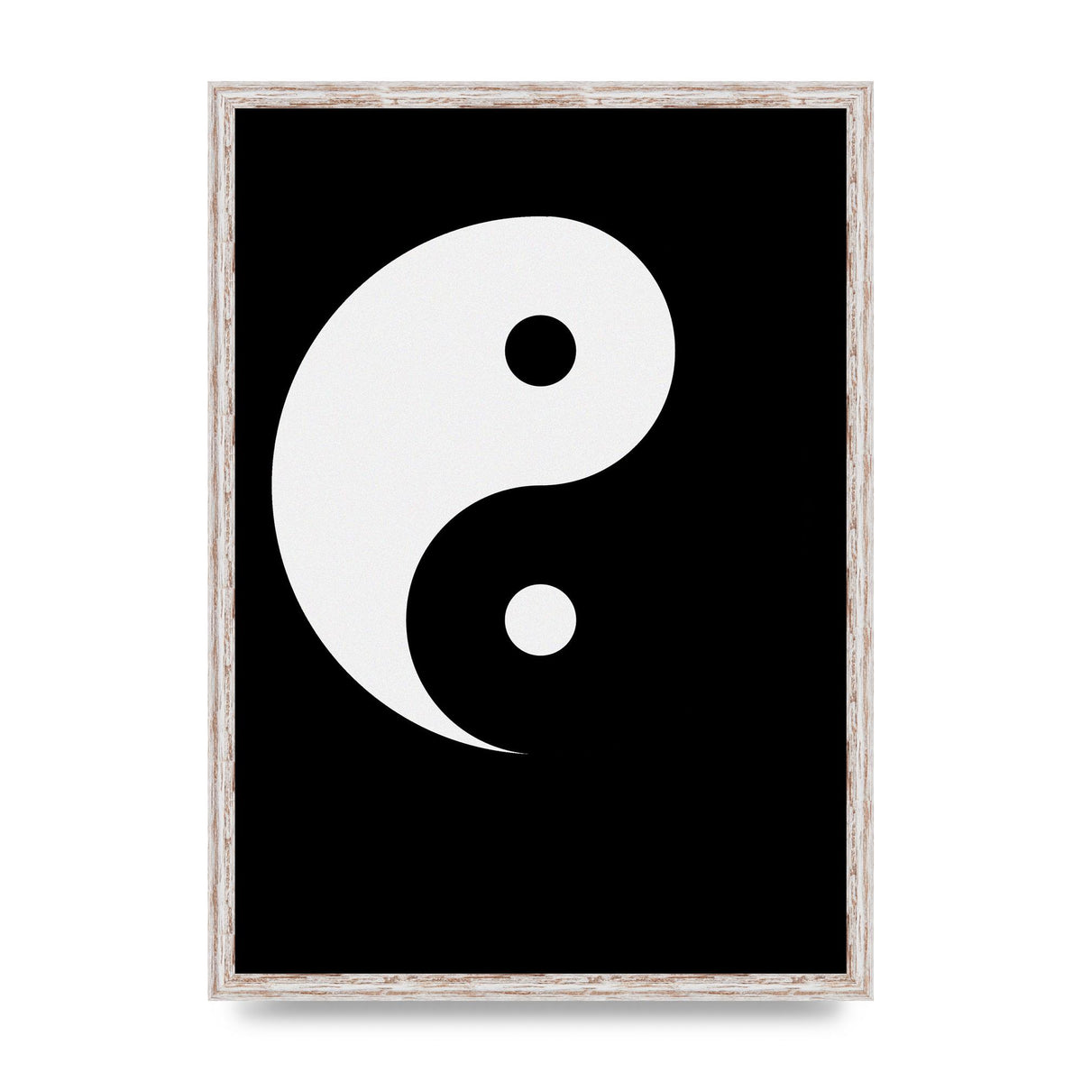 Yin Yang Minimalist Printed Poster - A2 framed