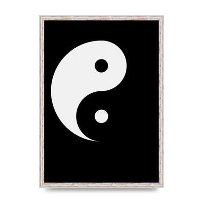 Yin Yang Minimalist Printed Poster - A2 framed