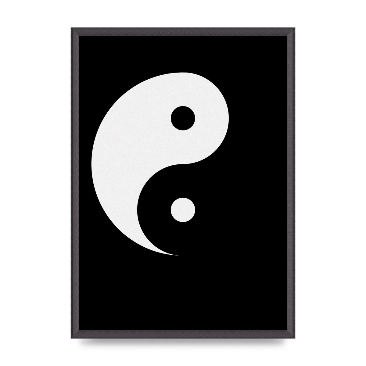 Yin Yang Minimalist Printed Poster - A2 framed