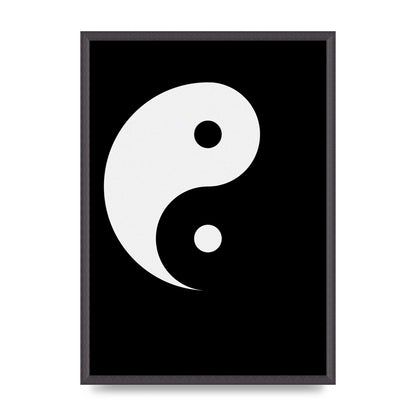Yin Yang Minimalist Printed Poster - A2 framed