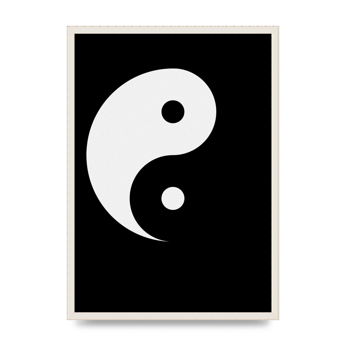 Yin Yang Minimalist Printed Poster - A2 framed