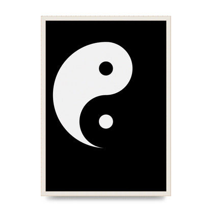 Yin Yang Minimalist Printed Poster - A2 framed