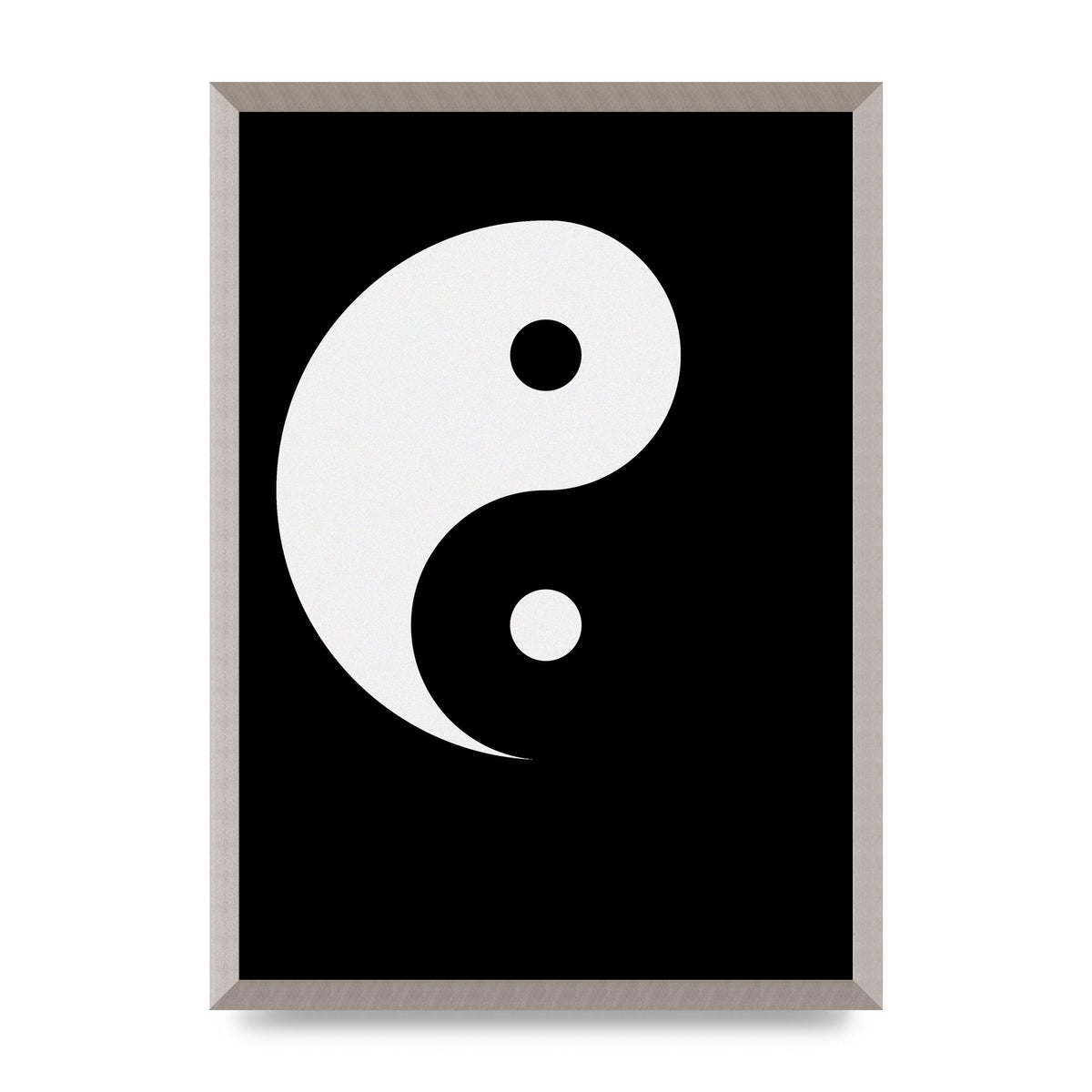 Yin Yang Minimalist Printed Poster - A2 framed