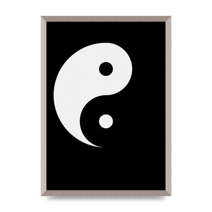 Yin Yang Minimalist Printed Poster - A2 framed