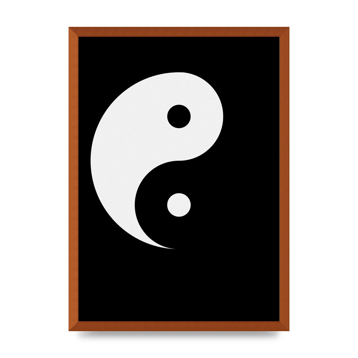 Yin Yang Minimalist Printed Poster - A2 framed