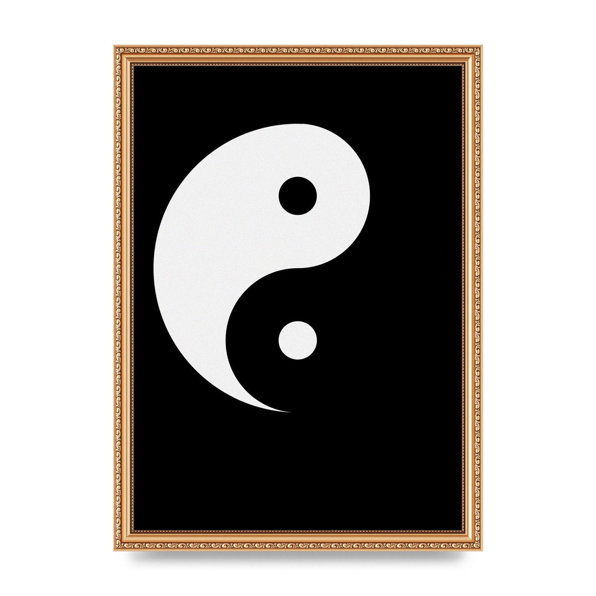 Yin Yang Minimalist Printed Poster - A3 framed