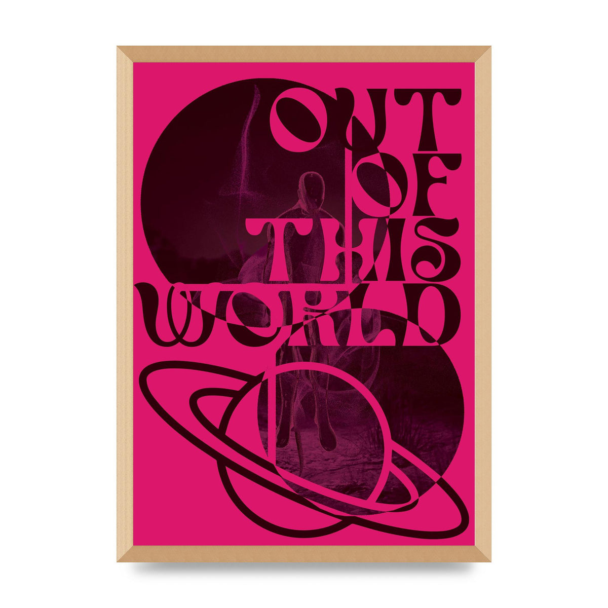 Out Of This World Lofi Pink" Art For The Home - A2 framed