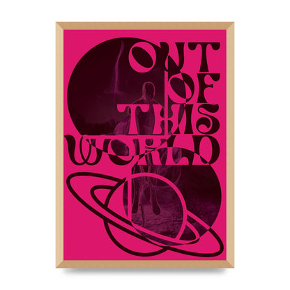 Out Of This World Lofi Pink" Art For The Home - A2 framed
