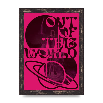 Out Of This World Lofi Pink" Art For The Home - A4 framed