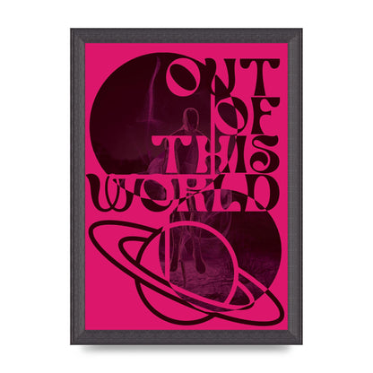 Out Of This World Lofi Pink" Art For The Home - A4 framed