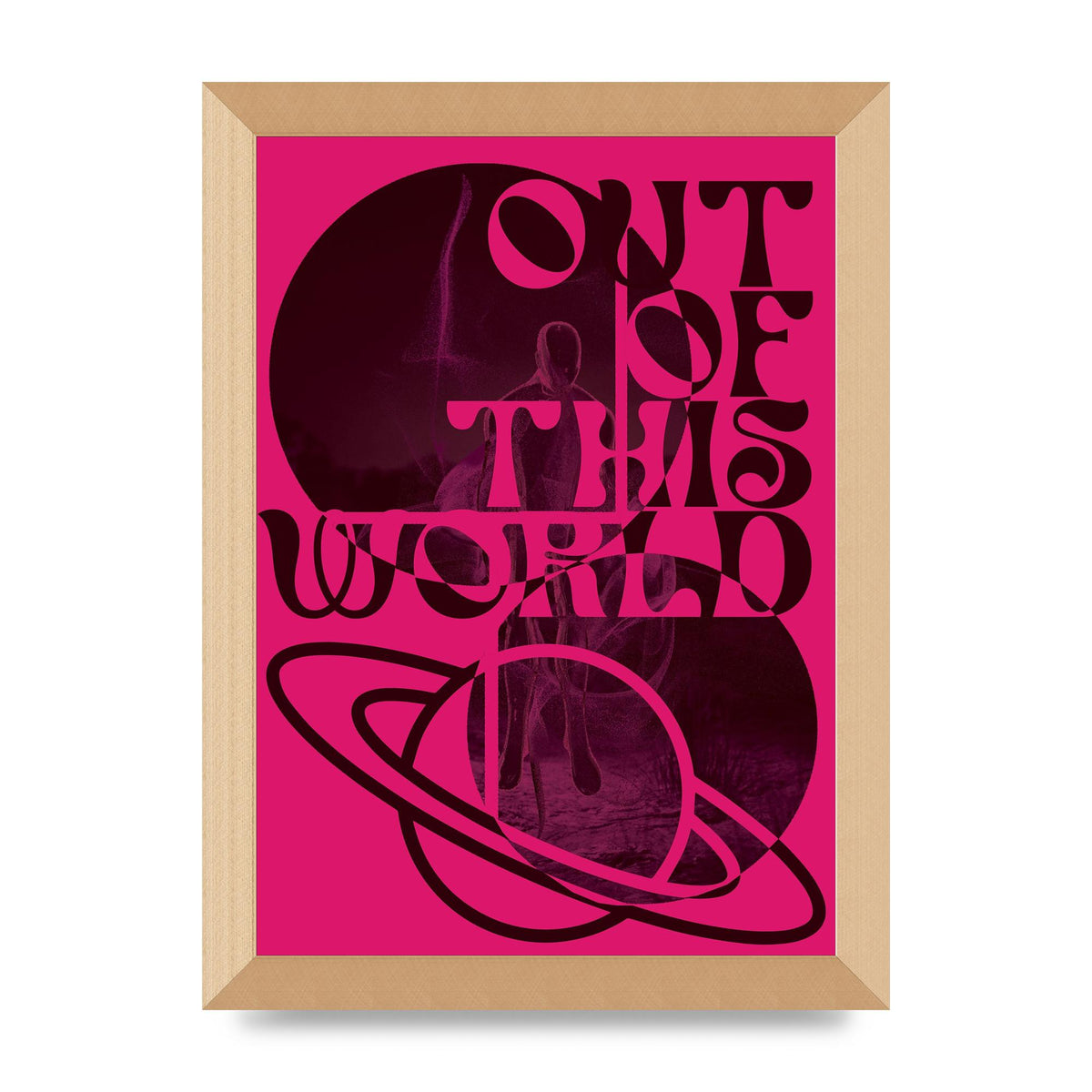 Out Of This World Lofi Pink" Art For The Home - A4 framed