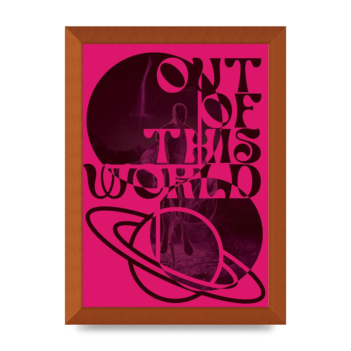 Out Of This World Lofi Pink" Art For The Home - A4 framed