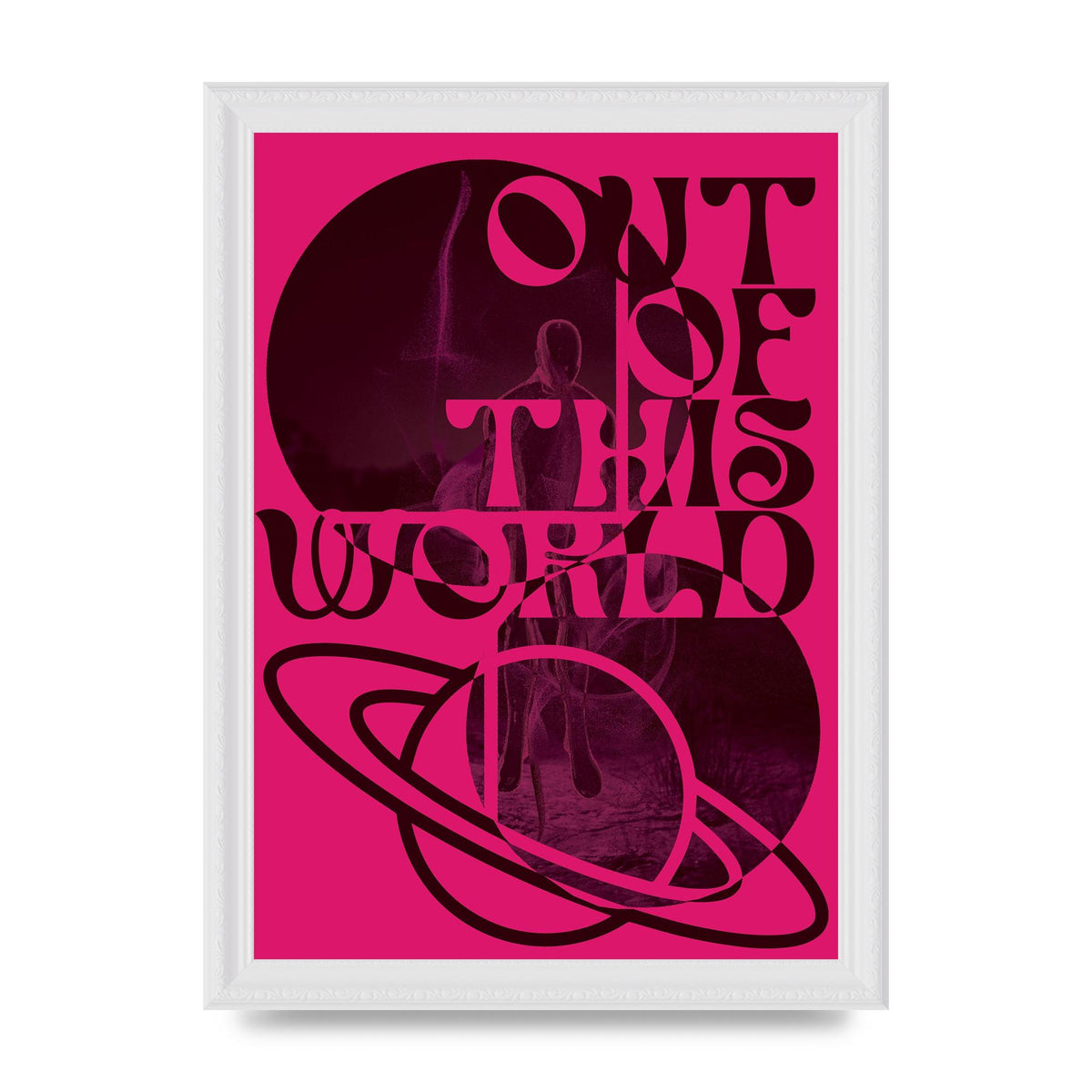 Out Of This World Lofi Pink" Art For The Home - A4 framed