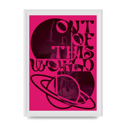 Out Of This World Lofi Pink" Art For The Home - A4 framed