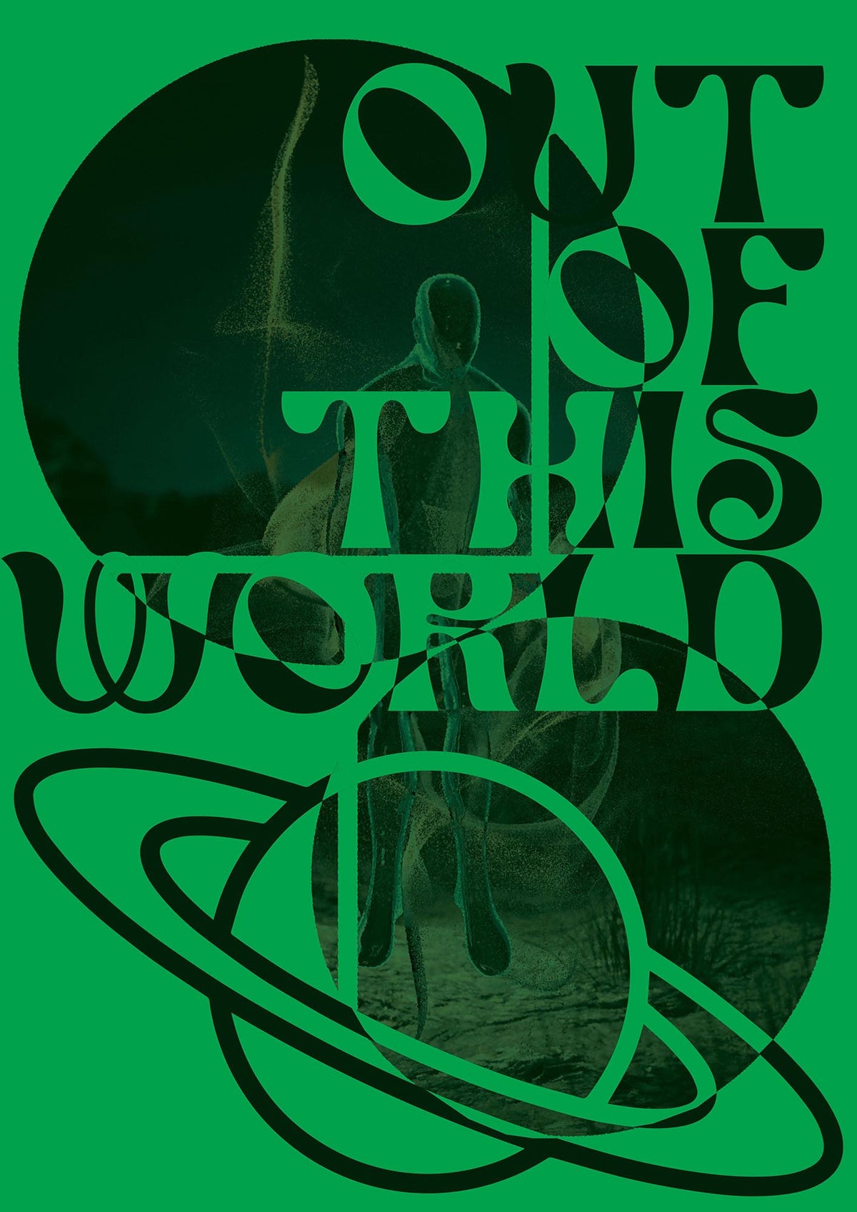 Out Of This World Lofi Green" Printed Poster - detail