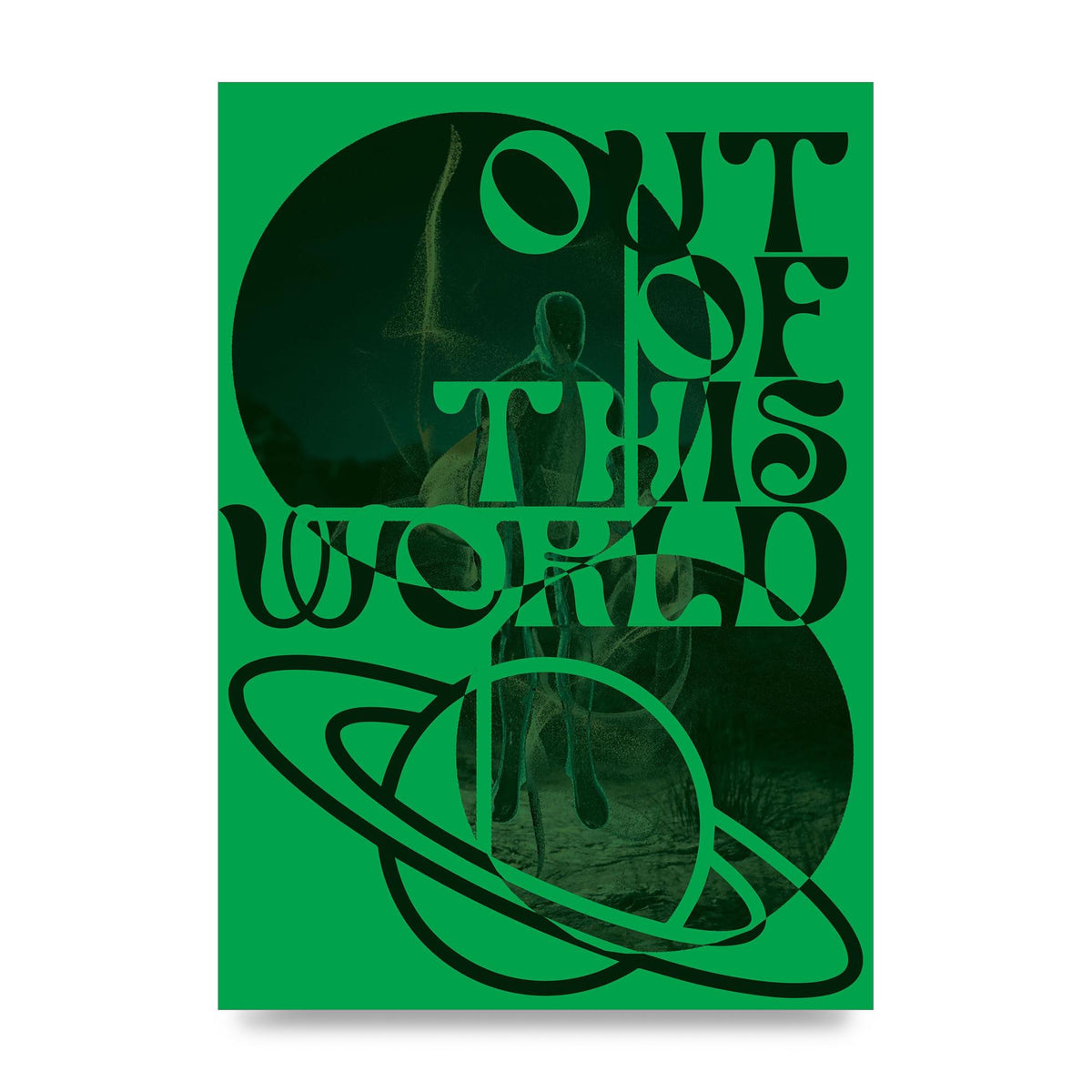 Out Of This World Lofi Green" Printed Poster - unframed print