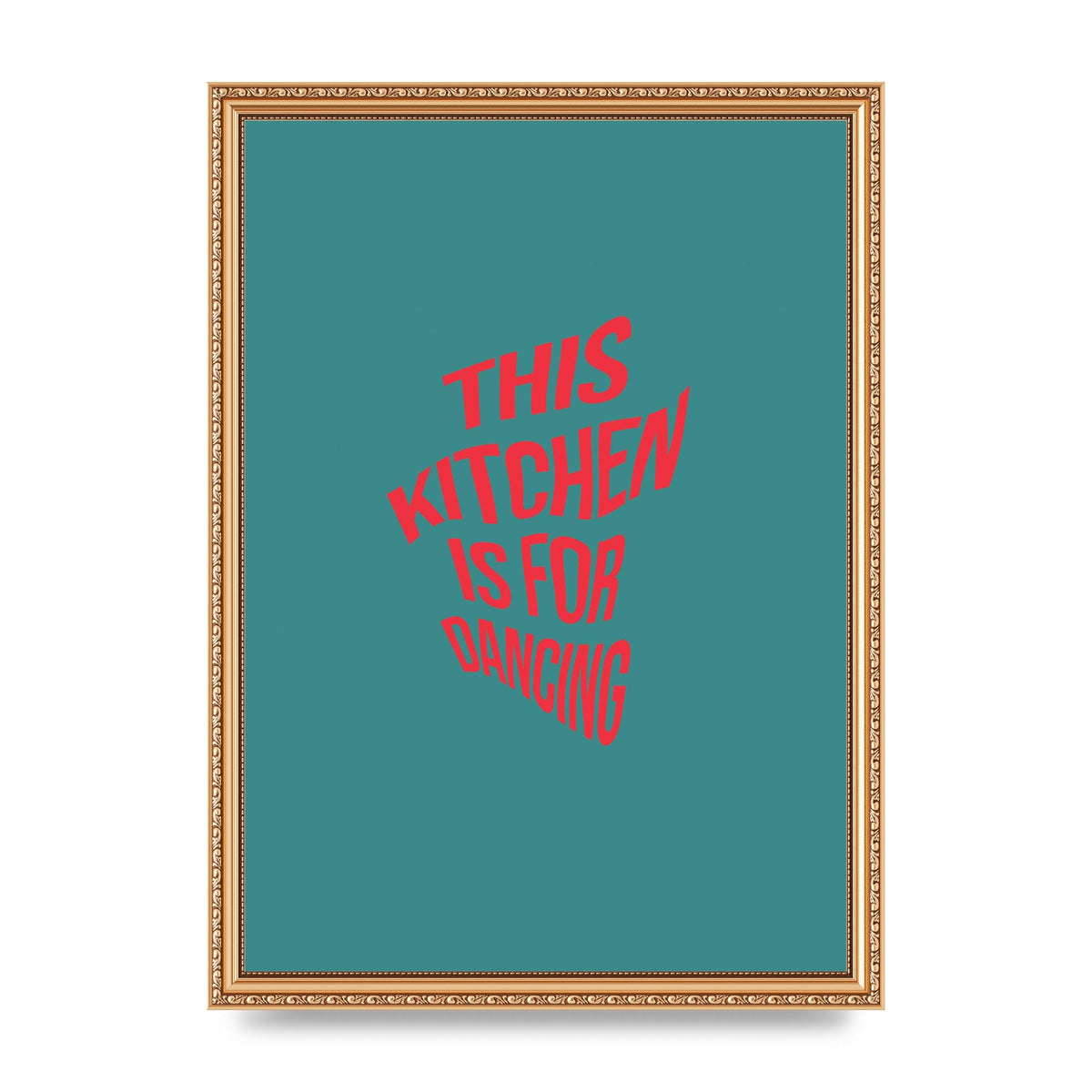 Kitchen Is For Dancing" Wall Art - A3 framed