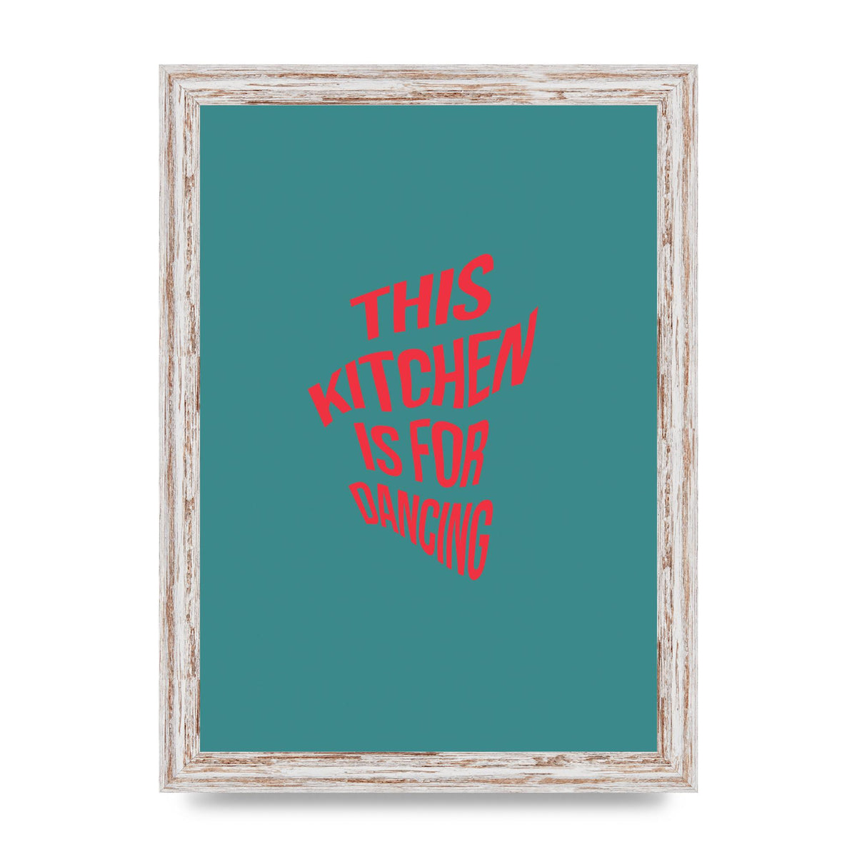 Kitchen Is For Dancing" Wall Art - A4 framed