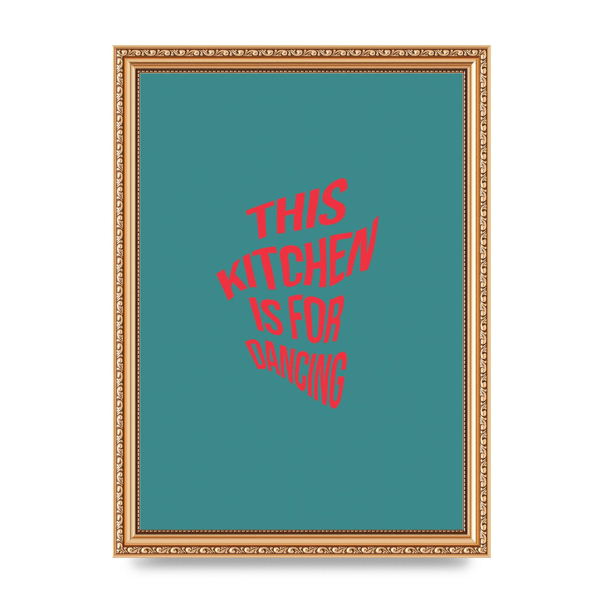 Kitchen Is For Dancing" Wall Art - A4 framed