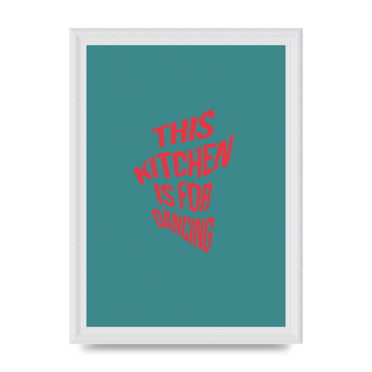 Kitchen Is For Dancing" Wall Art - A4 framed