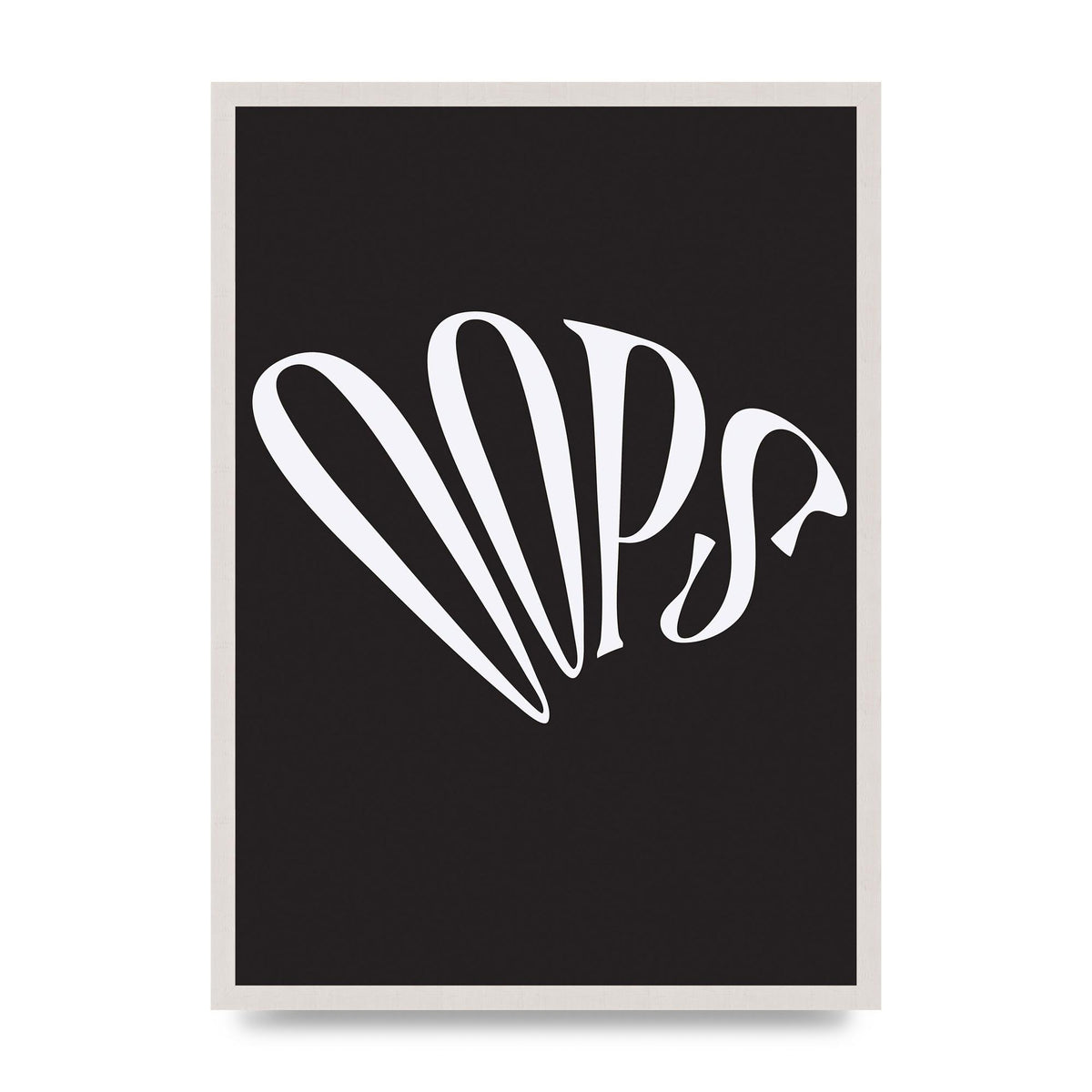 Oops White" Art For The Home - A2 framed