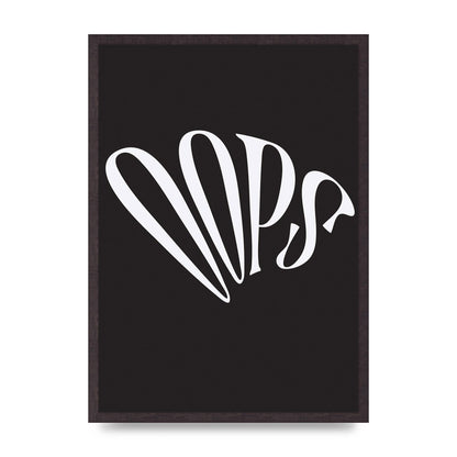 Oops White" Art For The Home - A2 framed