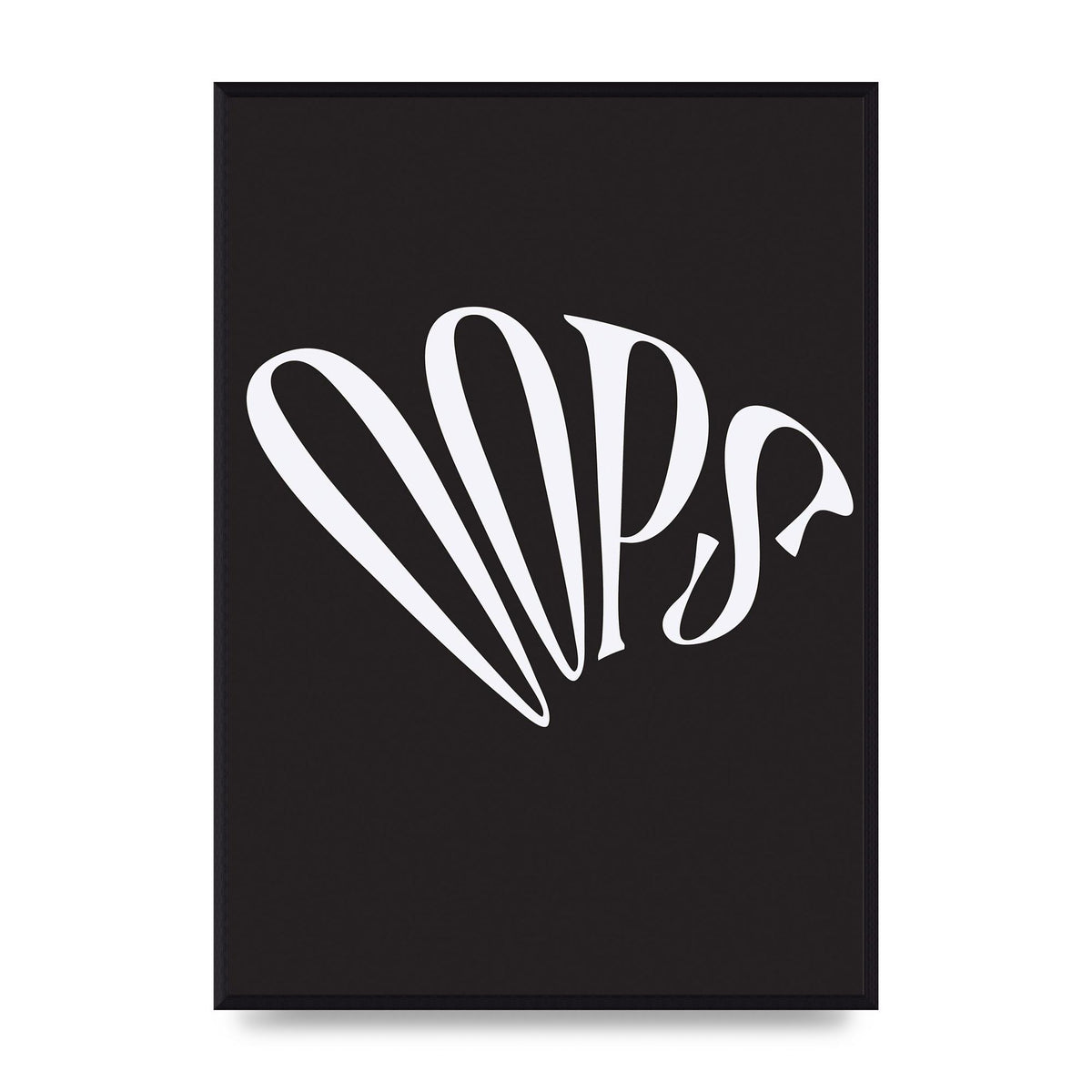 Oops White" Art For The Home - A2 framed
