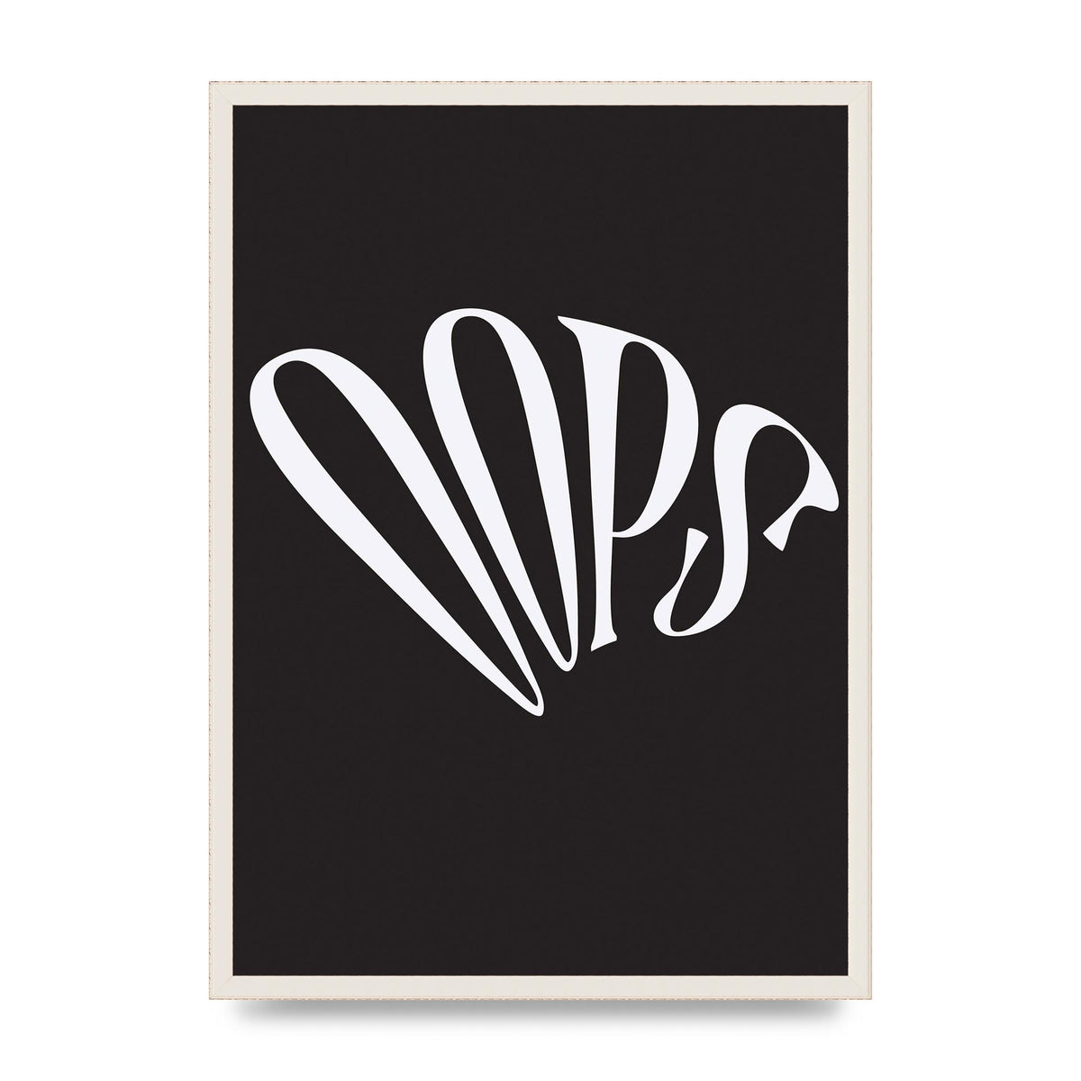 Oops White" Art For The Home - A2 framed