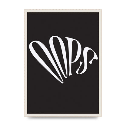 Oops White" Art For The Home - A2 framed
