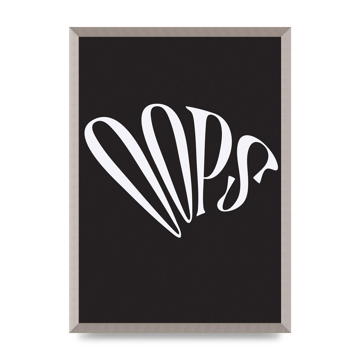 Oops White" Art For The Home - A2 framed