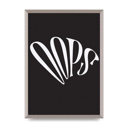 Oops White" Art For The Home - A2 framed