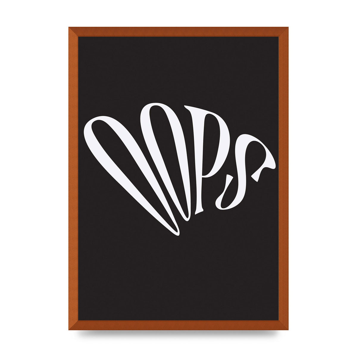 Oops White" Art For The Home - A2 framed