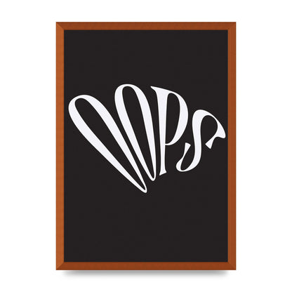 Oops White" Art For The Home - A2 framed