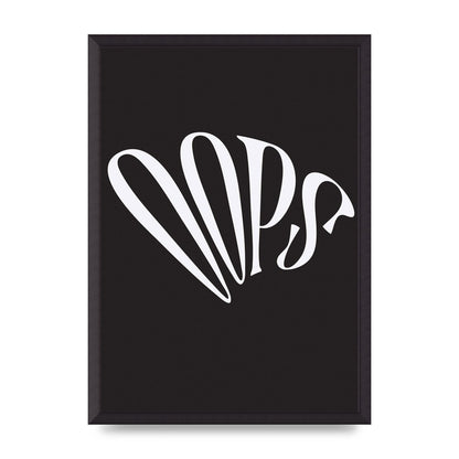Oops White" Art For The Home - A2 framed