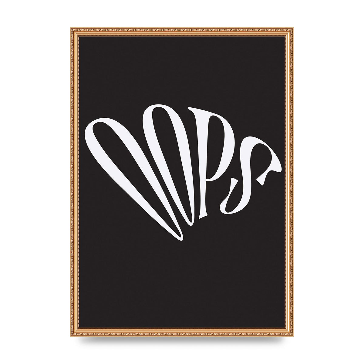 Oops White" Art For The Home - A2 framed