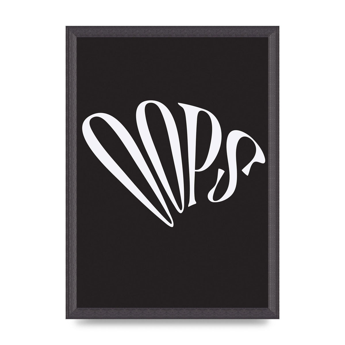 Oops White" Art For The Home - A3 framed