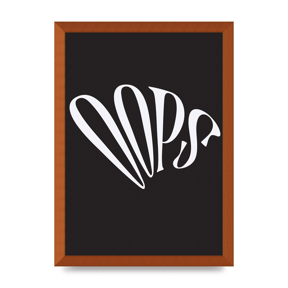 Oops White" Art For The Home - A3 framed