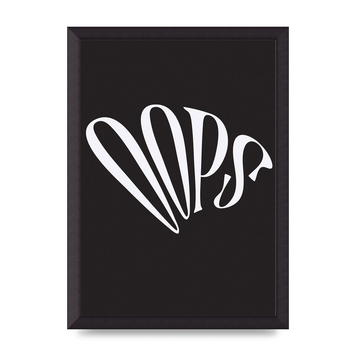 Oops White" Art For The Home - A3 framed