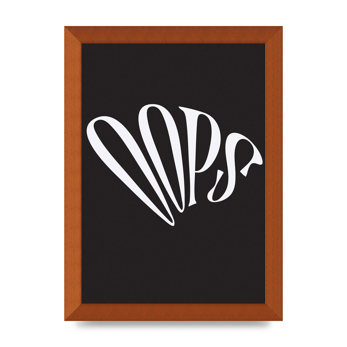 Oops White" Art For The Home - A4 framed