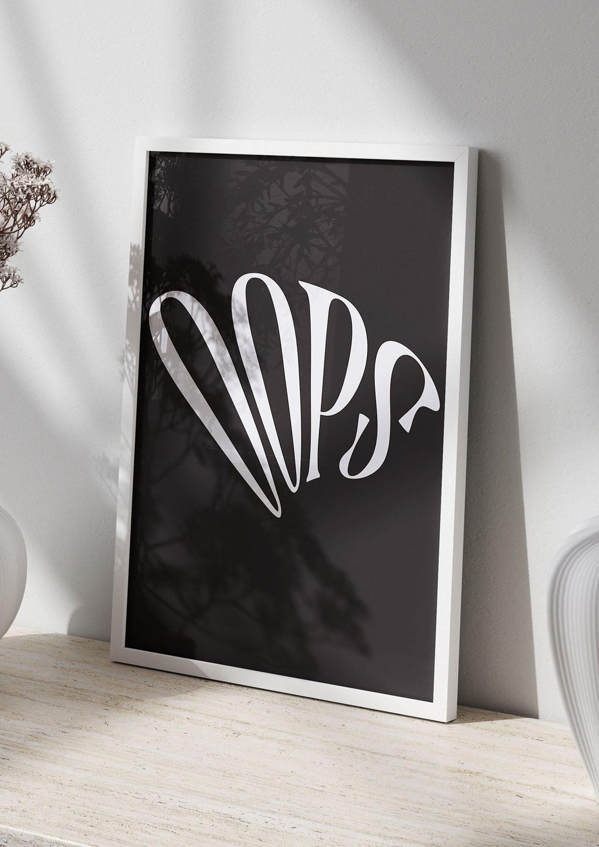 Oops White" Art For The Home - living room 2