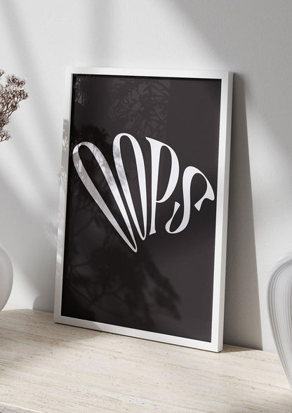 Oops White" Art For The Home - living room 2