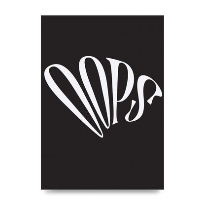 Oops White" Art For The Home - unframed print