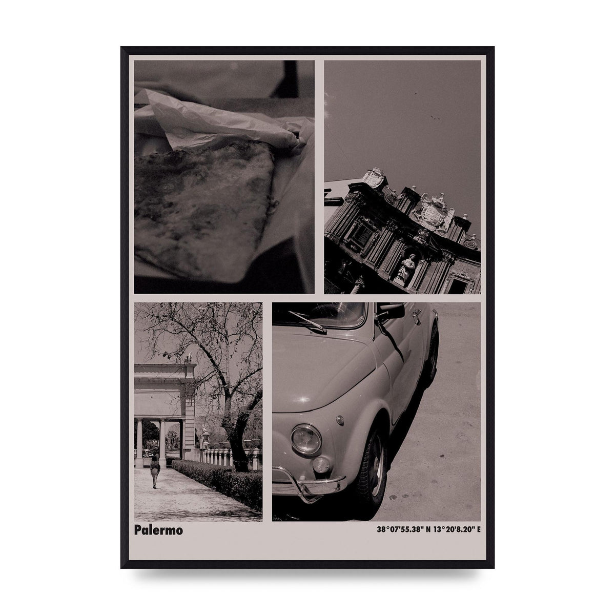 35Mm Palermo Sicily Printed Poster - A2 framed