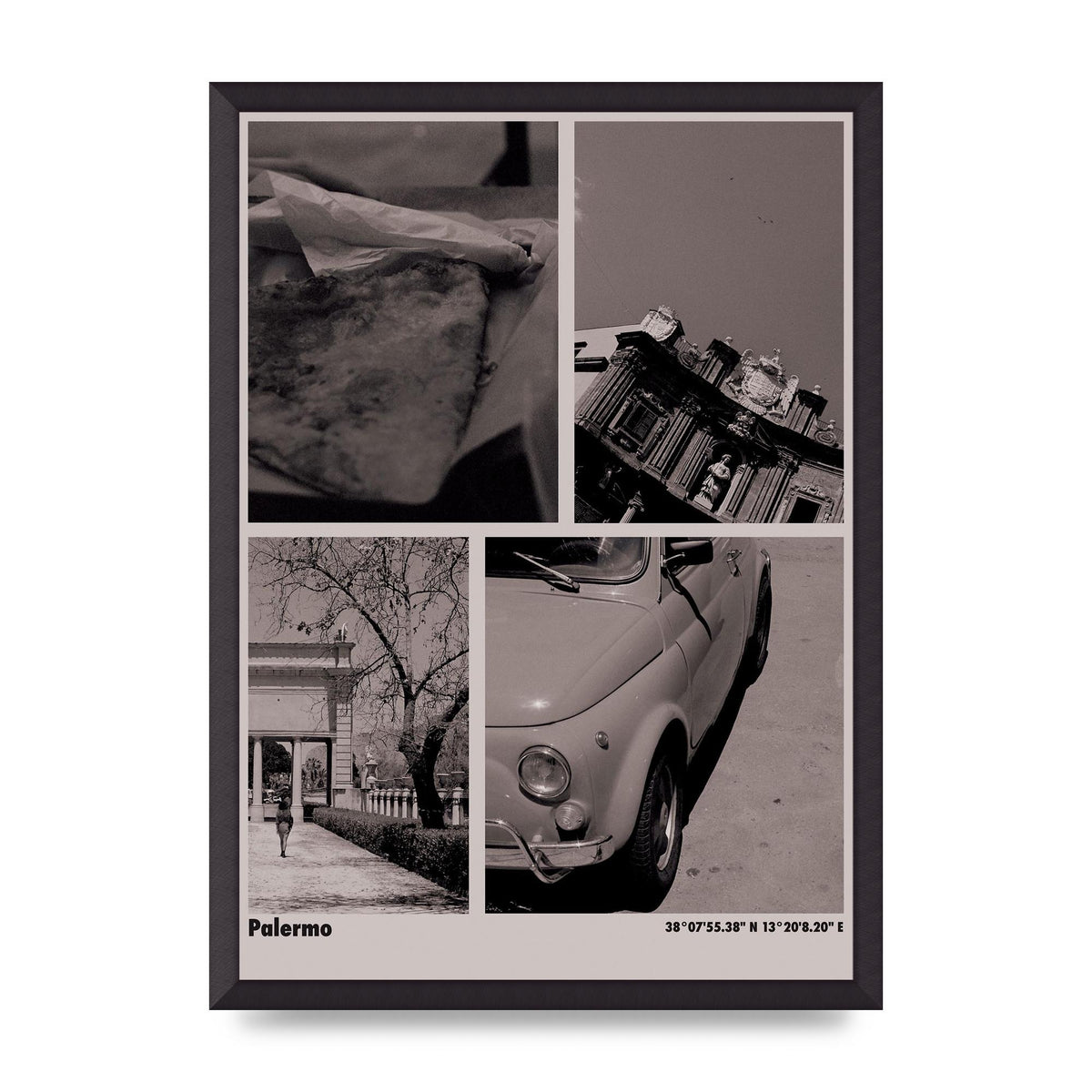 35Mm Palermo Sicily Printed Poster - A2 framed