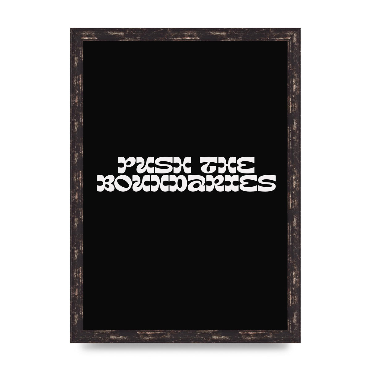 Push The Boundaries Quote" Wall Art - A3 framed