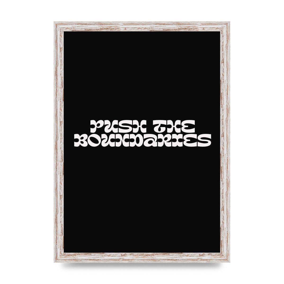 Push The Boundaries Quote" Wall Art - A3 framed